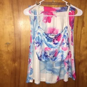 Crop top and skirt set
